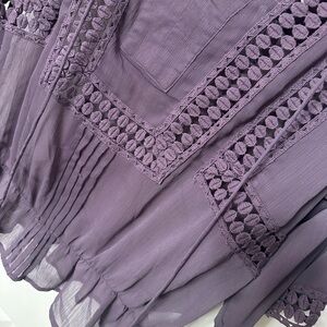 Cute deep purple chiffon shirt
